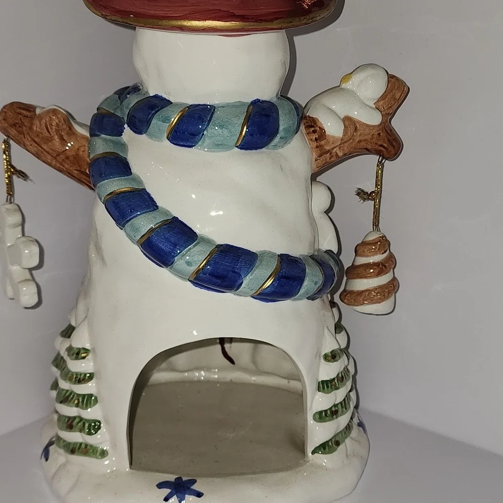 Christmas. snowman candle